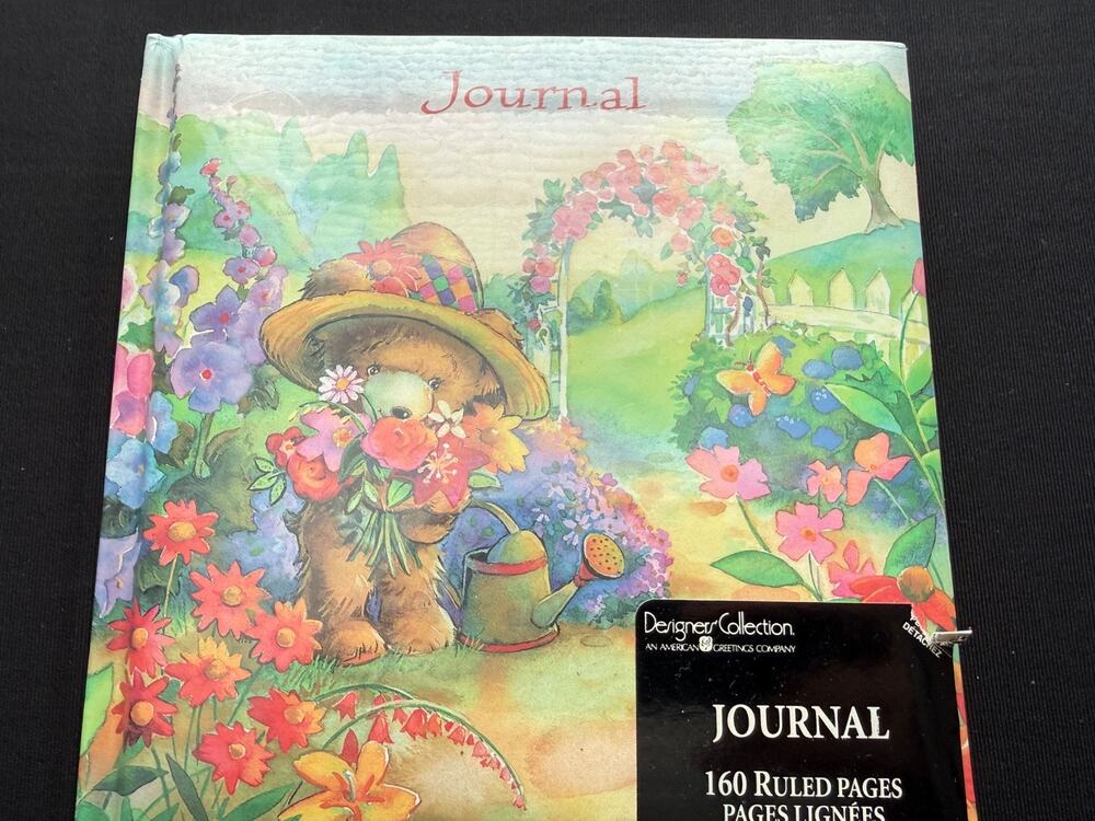 NEW Vintage Designer Collection Journal Bear Floral